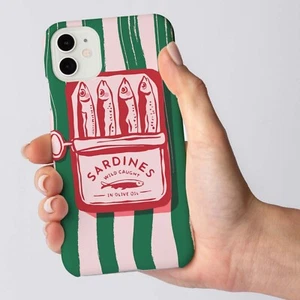 Retro Sardines for iPhone 11 12 13 14 15 16 Mini Plus Pro Max Case - Picture 1 of 1