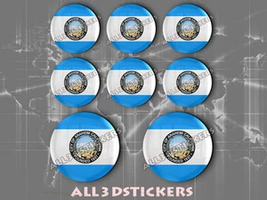 8 x 3D ROUND Resin Domed Flag Anaheim - USA Adhesive Decal Vinyl - Imagen 1 de 1