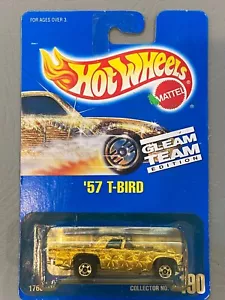 1991 Hot Wheels '57 T-Bird Blue Card #190 Gold Gleam Team con 5 SP - Foto 1 di 5
