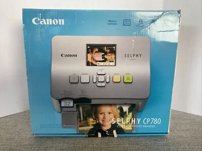 Canon SELPHY CP780-SLN Compact Portable Photo Silver Printer, open box - Image 1 of 4