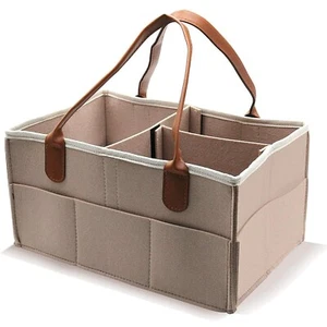 Baby Windel Organizer, Caddy Aufbewahrung, Wickeltisch Tasche - Beige - Bild 1 von 10