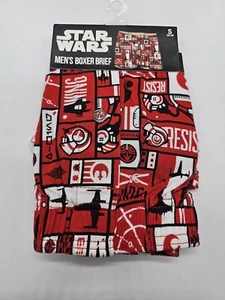 Star Wars Men's Boxer Briefs Red Rebel Alliance Resistance Sz S 28-30 - Picture 1 of 2