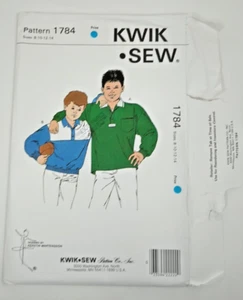 Kwik Sew 1784 Jungen Polo-Stil Tops 8-14 ungeschnittener Umschlagschaden - Bild 1 von 6