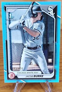2024 Bowman #BP116 Jacob Burke 1st Bowman Sky Blue  #'d/499 Chicago White Sox