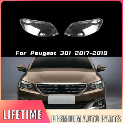 Par de faros, lentes, pantalla, máscara para Peugeot 301 2017 2018 2019 Foto 1 de 4