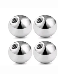 4PCS 16G 3MM Replacement Balls Nose lip labert Barbell Parts Body Piercing - Picture 1 of 3