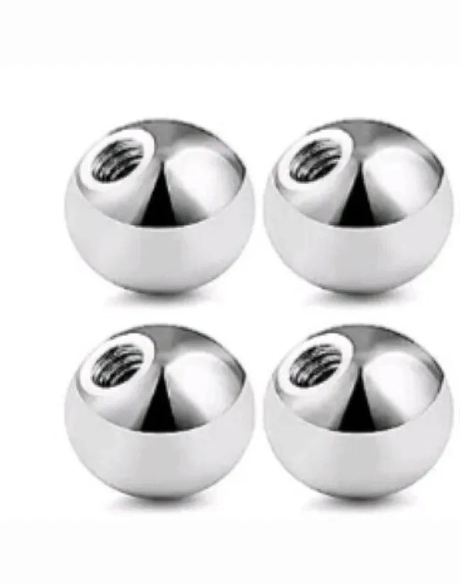 4 PIEZAS 16G 3MM Bolas de Repuesto Nariz Labio Labert Barbell Partes Piercing Corporal Foto 1 de 3