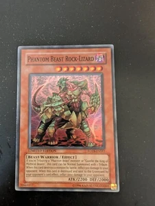 PHANTOM BEAST ROCK-LIZARD FOTB-ENSE1 SUPER RARE LIMITED ED YuGiOh - Picture 1 of 1