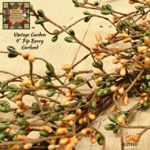 Vintage Garden 4' Pip Berry Garland FG158VG - Picture 1 of 2