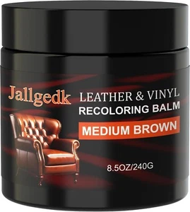 Jallgedk Quality Leather Recoloring Balm Kit Color Medium Brown, Balm - Picture 1 of 7
