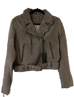 BLANKNYC Suede Grey Moto Jacket - Size Medium - Image 1 of 4