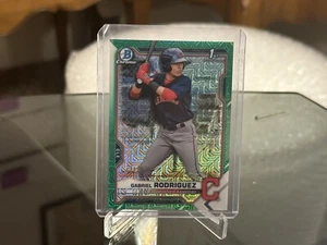 2021 Bowman Chrome BCP-180 Gabriel Rodriguez Mega Box Green Mojo Refractor 73/99 - Picture 1 of 4