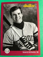 1991 Leaf Studio Travis Fryman - Card # 54. Detroit Tigers