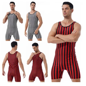 Men Athletic Muscle Sports One-Piece gymnastic Swimwear Wetsuit Bathing Suit - Picture 1 of 39
