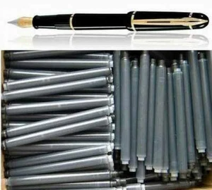 50 ink Cartridges, Refills for WATERMAN PHILEAS Fountain Pen in BLACK (new) - Picture 1 of 4