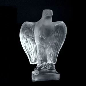 Art Deco Glass Hood Ornament ' Eagle ' Sculpture 1930' H.Hoffmann - Picture 1 of 4