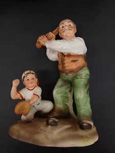 Norleans Japan Figurine Old Papa Playing Baseball - Picture 1 of 5