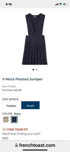 French toast Youth V Neck School Uniform - Picture 1 of 1