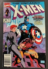 1990 SEPT ISSUE #268 UNCANNY X-MEN "WOLVERINE CAPTAIN AMERICA" NEWSSTAND 3722