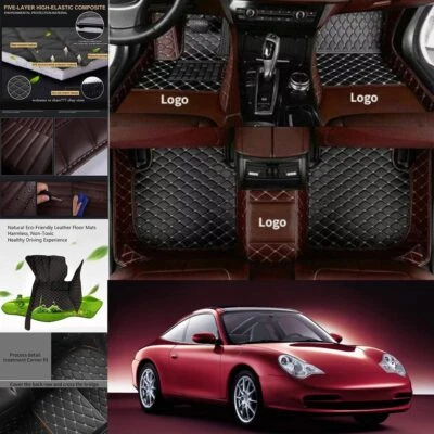 For Porsche 718 Cayman Panamera Car Floor Mats All Weather Luxury Liner Carpets Foto 1 de 4