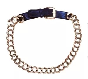 Genuine CHANEL Vintage Chain Belt in Gold & Black Leather - Picture 1 of 7