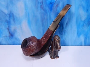 Vintage Tobacco Pipe ALDO VELANI Rusticated bulldog straight 4 panel - Picture 1 of 19