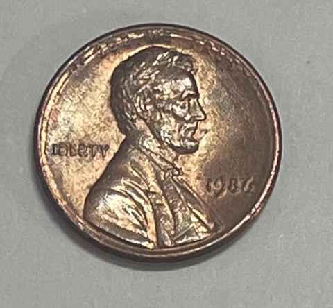 1986 Lincoln Memorial Penny - 🔥ERROR🔥- Broadstruck Cover