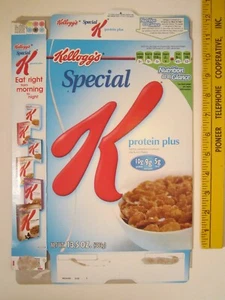 Empty Cereal Box Kelloggs 2007 Special K PROTEIN PLUS Z3A25 - Picture 1 of 2