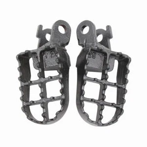 Motocross MX Cast Iron Foot Pegs For Honda XR250L 1991-1996 XR250R 1988-1995 - Picture 1 of 7