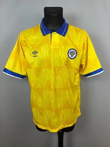 LEEDS UNITED 1989 1991 AWAY SHIRT FOOTBALL SOCCER JERSEY UMBRO MENS SIZE XL - Picture 1 of 10