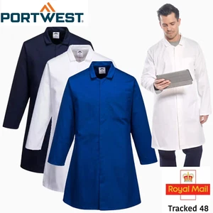 Portwest Lebensmittelgastronomie Profi Mantel Fabrik Industrie Hygiene Labor Arbeitsjacke - Bild 1 von 17