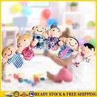 6pcs Family Finger Puppets Toys Cartoon Plush Cloth for Boys Girls Holiday Gifts