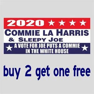 BIDEN KAMALA 2020 White House SLEEPYJOE COMMIE Trump FUNNY BUMPER STICKER GoGo - Bild 1 von 1