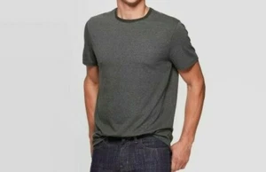Goodfellow & Co Men's Fleck Standard Fit Crewneck T-Shirt Forest Green Size XXL - Picture 1 of 3
