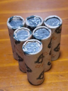 Lucky Dip 6 rolls of 5 cent coins T/T, H/T unknown dates Armaguard rolled. - Picture 1 of 5