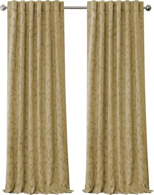 Panel Cortina Elrene Mia Jacquard Blackout 73217160026 Dorado Amarillo 52" x 95" Foto 1 de 4