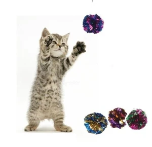 Juguetes metálicos brillantes para gatos brillantes y divertidos elige colores pequeños o gigantes varían - Imagen 1 de 120