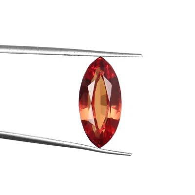 Piedra preciosa suelta rara corte marquesa zafiro naranja natural certificado 7,45 quilates Foto 1 de 4