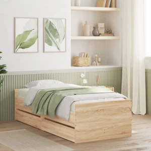 vidaXL Giroletto con Cassetti Rovere Sonoma 90x190 cm - Foto 1 di 1