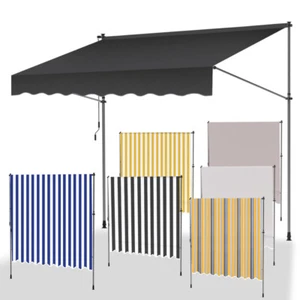 Markise Terrassenüberdachung Klemmmarkise Sonnenschutz Balkonmarkise 2-4M - Bild 1 von 22