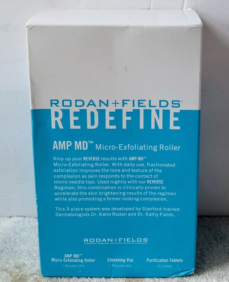 Rodan Fields Redefine AMP MD Micro-Exfoliating Roller Improves Skin Texture Seal - Image 1 of 3