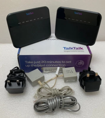 (Two Used) TalTalk D-Link DSL-3680 Broadband Wireless N150 ADSL2+ Router - 58/1 - Image 1 of 4