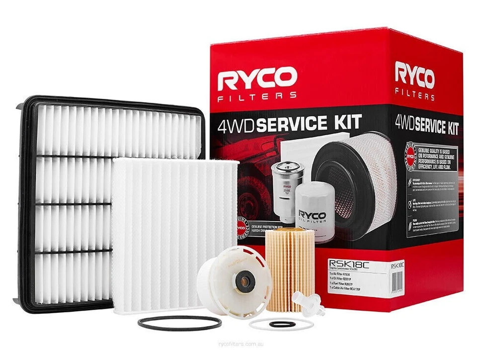 Ryco 4x4 Filter Service Kit RSK18C fits Toyota Land Cruiser 200 Series 4.5 D-... - image 1 of 1