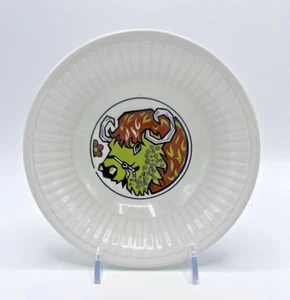 1970 Beefeater English Ironstone GROOVY Psychedelic Bull Soup Bowl, Vintage A - Picture 1 of 5