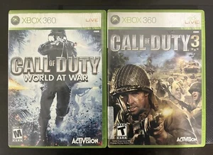 Call of Duty World at War y Call of Duty 3 Xbox 360 con manuales - Imagen 1 de 3