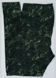 Leggings OS LuLaRoe taglia unica marmorizzati verde scuro tie dye rari! U12 nuovo con etichetta - Foto 1 di 6