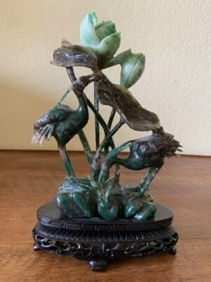 Escultura de jade tallada vintage/antigua Foto 1 de 4