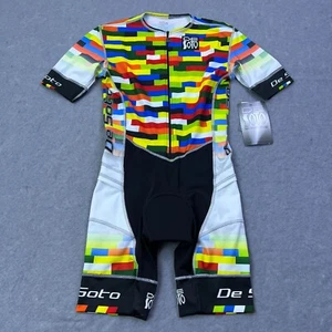 NEU DeSoto Anzug Herren Medium Flisuit Ärmel Riviera Tile Fade Triathlon Radfahren - Bild 1 von 8