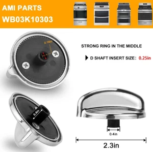 5 Metal Chrome Cooktop Burner Control Knob WB03K10303 For GE Profile Range Stove - Picture 1 of 7