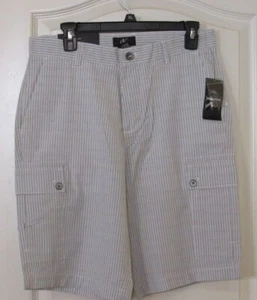 Calvin Klein pantaloncino cargo 100% cotone bianco a quadri uomo tg.30-34 nuovo con etichetta BELLO! - Foto 1 di 2